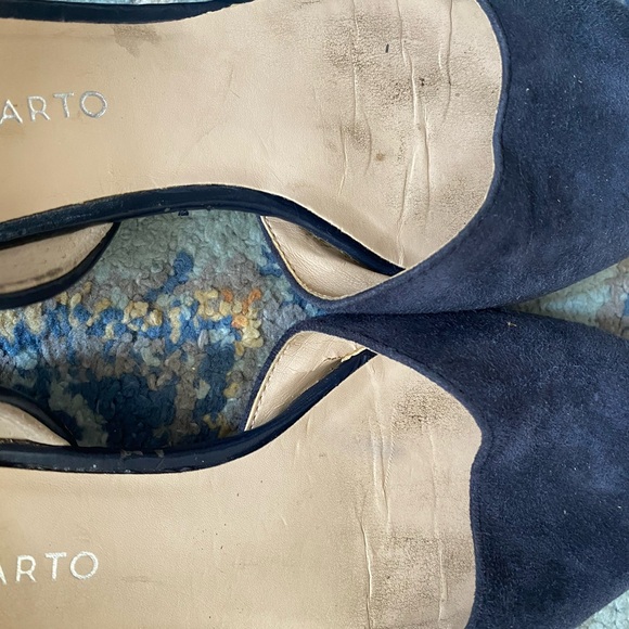 Franco Sarto Women's Navy Suede D’Orsay Flats, size 7 - Picture 6 of 6